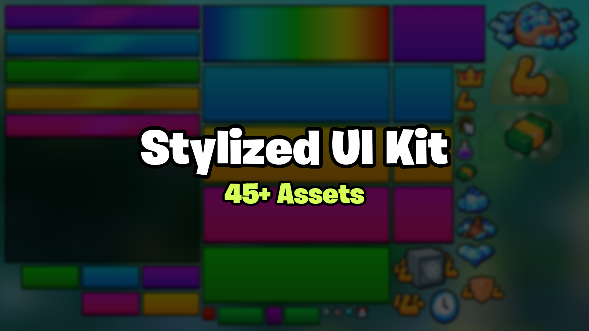 Stylized Toony UI Kit template preview